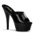 Pleaser Sandalia de Tacón KISS-201 Negro Charol EU-39 / US-9