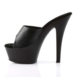 Pleaser Sandalia de Tacón KISS-201 Negro EU-42 / US-12