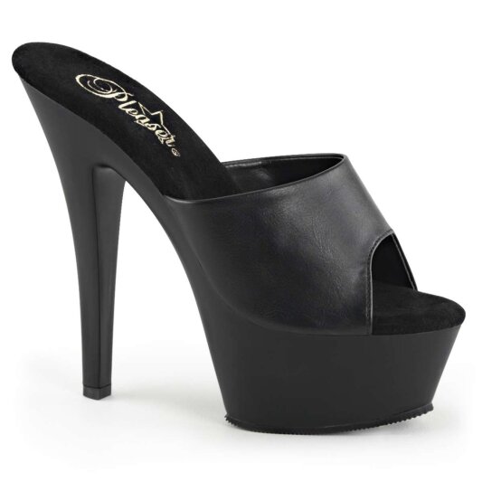 Pleaser Sandalia de Tacón KISS-201 Negro EU-35 / US-5