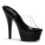 Pleaser Sandalia de Tacón KISS-201 Negro Transparente EU-41 / US-11