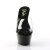 Pleaser Sandalia de Tacón KISS-201 Negro Transparente EU-35 / US-5