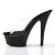 Pleaser Sandalia de Tacón KISS-201 Negro Transparente EU-35 / US-5