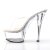 Pleaser Sandalia de Tacón KISS-201 Plata Transparente EU-35 / US-5