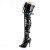 Pleaser SEDUCE-3028 Bota Alta Charol Negro EU-44 / US-14