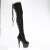 Pleaser ADORE-3063 Botas de Plataforma sobre la Rodilla de Charol Negro EU-44 / US-14
