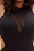 Lunalae Bodysuit Isabella Cut Out Malla Negro Seminuevos
