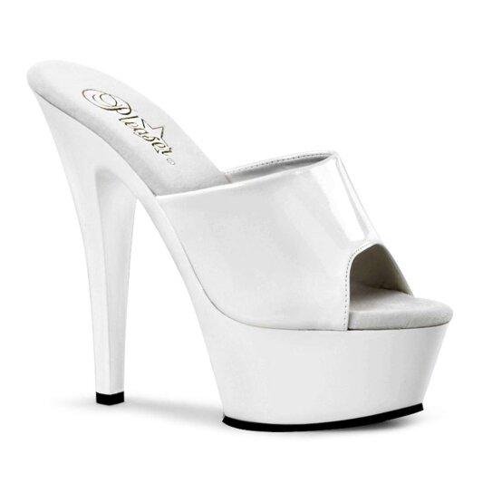 Pleaser Zapato Abierto KISS-201 Blanco EU-37 / US-7