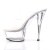 Pleaser Zapato Abierto KISS-202 Plata Transparente EU-35 / US-5
