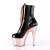 Pleaser Botín ADORE-1020 Charol Negro Oro Rosado Claro Metalizado EU-35 / US-5
