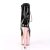 Pleaser Botín ADORE-1020 Charol Negro Oro Rosado Claro Metalizado EU-35 / US-5