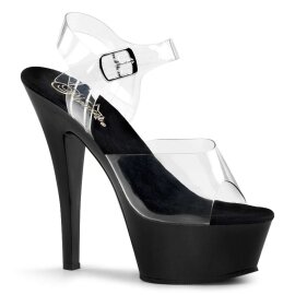 Pleaser Sandalia de Tacón KISS-208 Negro...