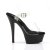 Pleaser Sandalia de Tacón KISS-208 Negro Transparente EU-37 / US-7