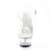 Pleaser Sandalia de Tacón KISS-208 Plata Transparente EU-37 / US-7