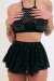 Lunalae Top Demi Diamante Negro L