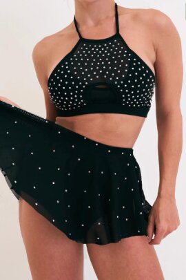 Lunalae Pantalones Cortos Sarah Diamante Negro XL