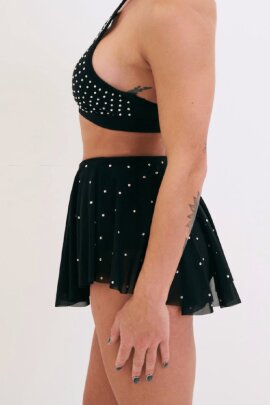 Lunalae Pantalones Cortos Sarah Diamante Negro XL