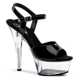 Pleaser Sandalia de Tacón KISS-209 Negro...