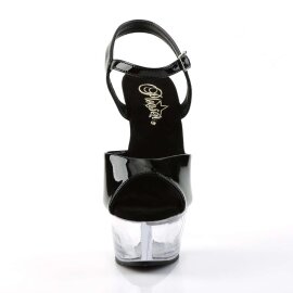 Pleaser Sandalia de Tacón KISS-209 Negro...