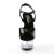 Pleaser Sandalia de Tacón KISS-209 Negro Transparente EU-35 / US-5