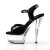 Pleaser Sandalia de Tacón KISS-209 Negro Transparente EU-35 / US-5