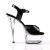 Pleaser Sandalia de Tacón KISS-209 Negro Transparente EU-35 / US-5