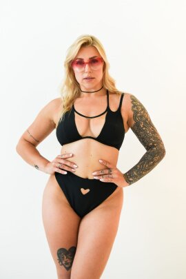 Pole Addict Top Goddess Negro M/L Goddess (vollere...