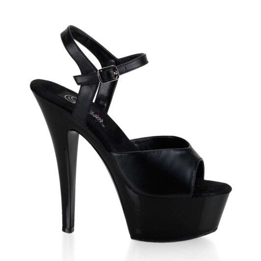 Pleaser Sandalia de Tacón KISS-209 Negro EU-37 / US-7