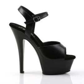 Pleaser Sandalia de Tacón KISS-209 Negro EU-37 / US-7
