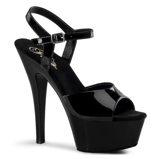 Pleaser Sandalia de Tacón KISS-209 Negro EU-35 / US-5