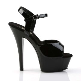 Pleaser Sandalia de Tacón KISS-209 Negro EU-35 / US-5