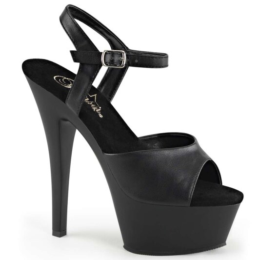 Pleaser Sandalia de Tacón KISS-209 Negro EU-35 / US-5