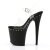 Pleaser Sandalia de Tacón FLAMINGO-808ABLS Negro Transparente Metalizado Seminuevos