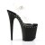 Pleaser Sandalia de Tacón FLAMINGO-808ABLS Negro Transparente Metalizado Seminuevos