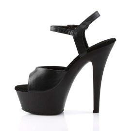 Pleaser Sandalia de Tacón KISS-209 Negro EU-36 / US-6
