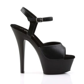 Pleaser Sandalia de Tacón KISS-209 Negro EU-36 / US-6