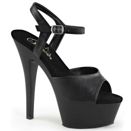 Pleaser Sandalia de Tacón KISS-209 Negro EU-37 / US-7