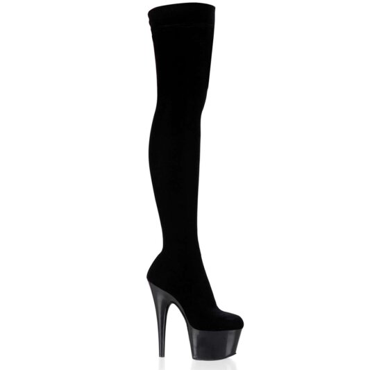 Pleaser Bota Alta ADORE-3002 Negro Charol ElásticoEU-40 / US-10