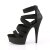 Pleaser Sandalia de Tacón DELIGHT-659 Negro Elástico Piel Sintética EU-35 / US-5