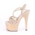 Pleaser ADORE-713 Sandalia de Tacón Plataforma Charol Beige EU-35 / US-5
