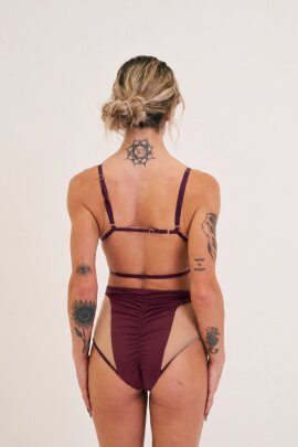 Lunalae Pantalones Cortos Lola High Waist Plum S