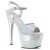Pleaser Sandalia de Tacón ADORE-709-2G Plata Multi Purpurina EU-38 / US-8