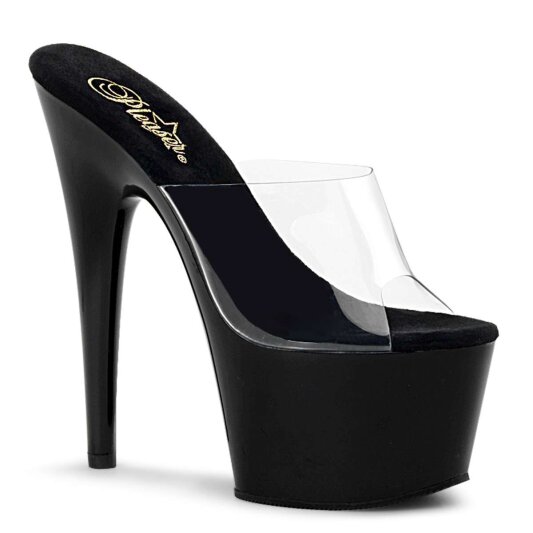 Pleaser Zapato Abierto ADORE-701 Negro Transparente EU-39 / US-9