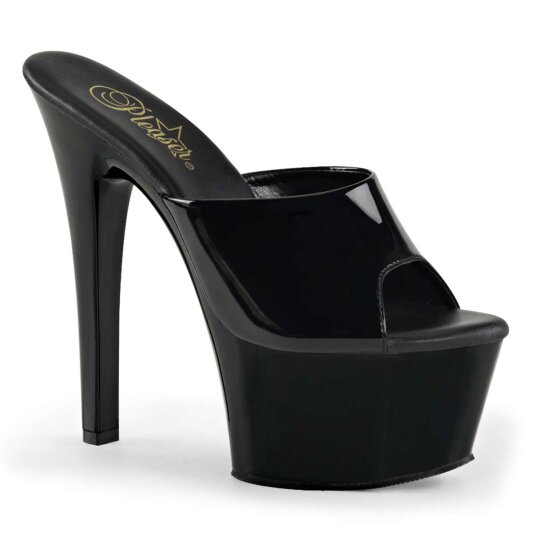 Pleaser Zapato Abierto ASPIRE-601 Negro Charol EU-39 / US-9