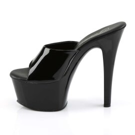 Pleaser Zapato Abierto ASPIRE-601 Negro Charol EU-39 / US-9