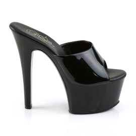 Pleaser Zapato Abierto ASPIRE-601 Negro Charol EU-39 / US-9