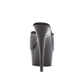Pleaser Zapato Abierto DELIGHT-601 Negro Charol EU-39 / US-9