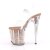 Pleaser Sandalia de Tacón FLAMINGO-808G Transparente Purpurina Oro Rosado Claro EU-42 / US-12