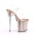 Pleaser Sandalia de Tacón FLAMINGO-808G Transparente Purpurina Oro Rosado Claro EU-42 / US-12