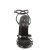 Devious DOMINA-10 Sandalias8 Charol Negro EU-38 / US-8