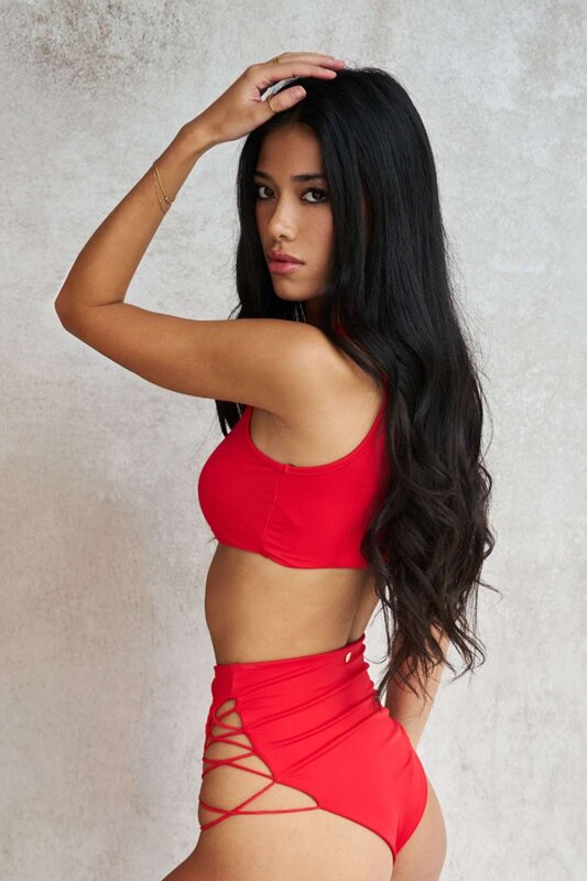 Lunalae Pantalones Cortos Romy Rojo